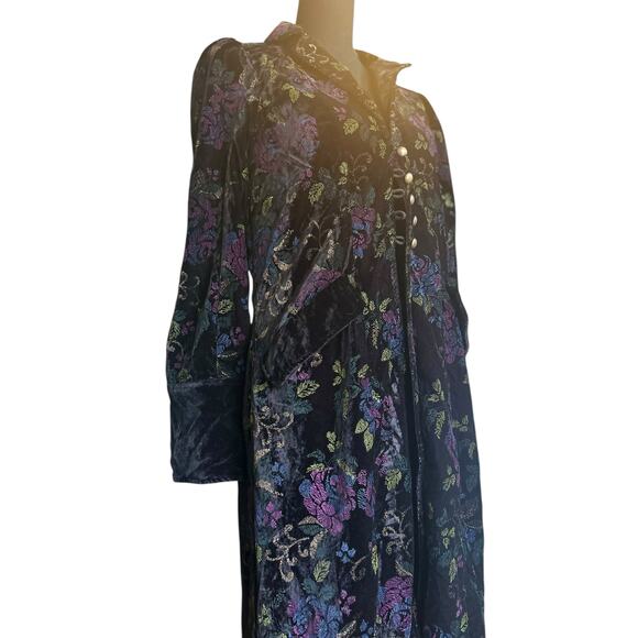 NWT Free People Women’s Floral Velvet Jones Duster Size  Small - Boho Whimsygoth - Picture 7 of 12